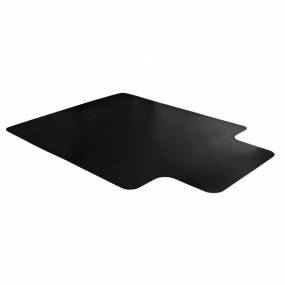Advantagemat Black Vinyl Lipped Chair Mat for Hard Floor - 36" x 48" - Floortex FC123648HLBV