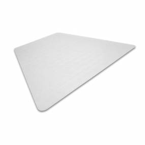 Ultimat Polycarbonate Corner Workstation Chair Mat for Carpets up to 1/2" - 48 x 60" - Floortex FR1115023TR