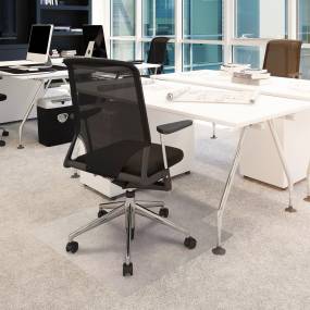 Advantagemat Vinyl Lipped Chair Mat for Carpets up to 1/4" - 45" x 53" - Floortex FR11341525LV