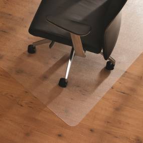 Ultimat Polycarbonate Corner Workstation Chair Mat for Hard Floor - 48 x 60" - Floortex FR1215019TR