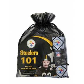 Pittsburgh Steelers 101 Book with Rally Paper - PITTSBURGH STEELERS GIFT SET