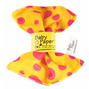 Yellow W/Pink Dots Baby Paper - YELLOW W-PINK DOTS