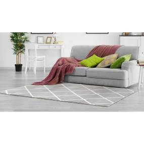 Luxe Weavers Victoria Collection Grey 5x7 Geometric Area Rug - 2501 Gray 5x7