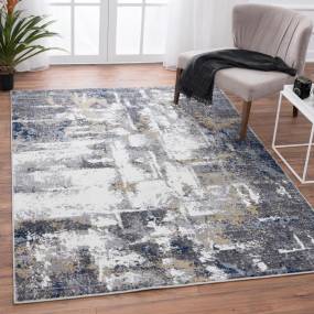 Luxe Weavers Hampstead Collection Grey 6x9 Abstract Area Rug - 49 Gray 6x9