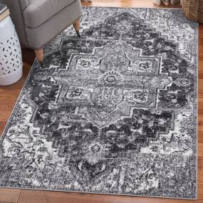Luxe Weavers Hapstead Collection Grey 9x12 Abstract Area Rug - 5623 Gray 9x12