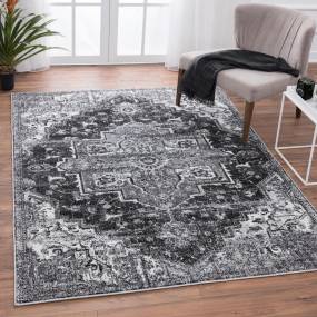 Luxe Weavers Hapstead Collection Anthracite 5x7 Abstract Area Rug - 5623 Anthracite 5x7