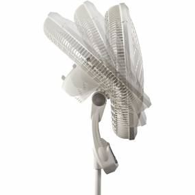 18 In. Adjustable Elegance and Performance Pedestal Fan with Remote Control, White - Lasko 1850