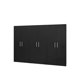Eiffel Storage Cabinet in Matte Black (Set of 3) - Manhattan Comfort 3-250BMC8