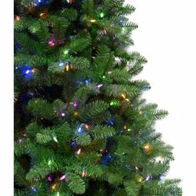 6.5-Ft. Greenland Pine Artificial Christmas Tree with Multi-Color LED String Lighting and Holiday Soundtrack - Christmas Time CT-GT065-ML