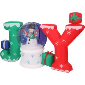 Christmas Time 4.5-Ft. Pre-Lit Inflatable JOY Snowglobe Outdoor Christmas Decoration - Almo CT-JOY041-L