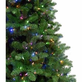 7.5-Ft. Norway Pine Artificial Christmas Tree with Multi-Color LED String Lighting and Holiday Soundtrack - Christmas Time CT-NP075-ML