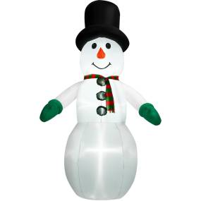 Christmas Time 10-Ft. Pre-Lit Inflatable Snowman Outdoor Christmas Decoration - Almo CT-SNWM101-L