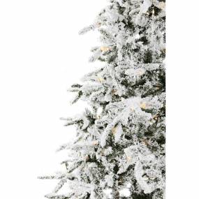 7.5-Ft. White Pine Snowy Artificial Christmas Tree with Clear Smart String Lighting - Christmas Time CT-WP075-SL