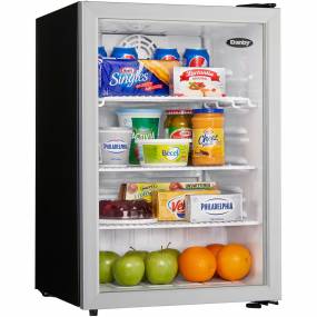 2.6 Cu. Ft. Compact Refrigerator with Commercial-Grade Glass Door - Danby DAG026A1BDB
