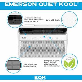 Emerson Quiet Kool 10000 BTU Window Air Conditioner with Wifi Controls - D2 EARC10RSE1H