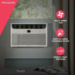 Energy Star 6,000 BTU 115V Window-Mounted Mini-Compact Air Conditioner with Full-Function Remote Control, White - Frigidaire FFRE063WAE