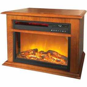3-Element Infrared Fireplace in Oak Mantel - LifeSmart FP1052-OAK
