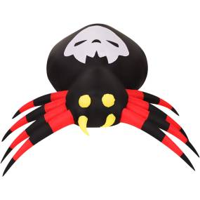 Haunted Hill Farm 6-Ft. Inflatable Black and Red Spider with Multi-Color Disco Lights - Almo HISPIDER063-L