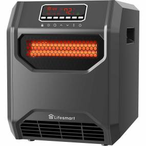 6-Element Infrared Heater with Front Intake Vent and UV Light - LifeSmart HT1269UV