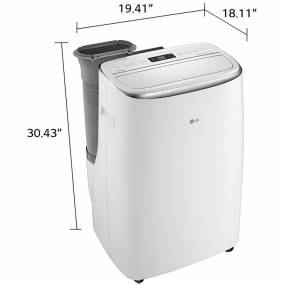 115V Dual Inverter Portable Air Conditioner with Wi-Fi Control in White for Rooms up to 500 Sq. Ft. - LG LP1419IVSM