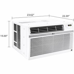 LG 12,000 BTU 115V Window-Mounted Air Conditioner with Remote Control - D2 LW1216ER