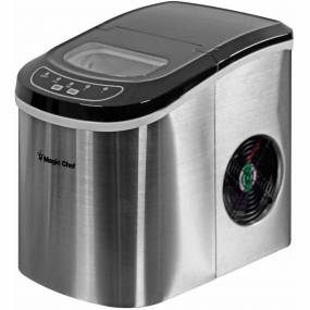 27-Lb. Portable Ice Maker in Stainless Steel - Magic Chef MCIM22ST