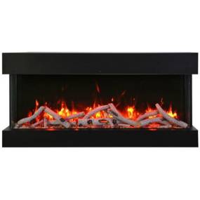 Smart 50" 3 sided glass electric fireplace Built-in only  - Amantii 50-TRU-VIEW-XL-DEEP