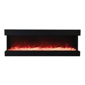 Smart 72" 3 sided glass electric fireplace Built-in only  - Amantii 72-TRU-VIEW-XL-DEEP