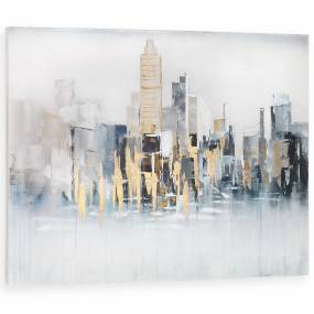 Rising City Hand Painted Canvas - Gild Design House 01-00967