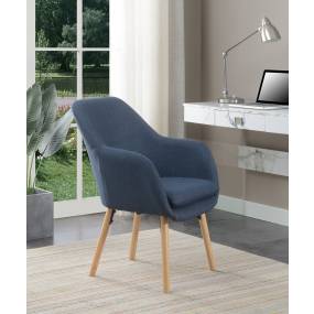 Take a Seat Charlotte Accent Chair in Denim Blue - Convenience Concepts 310131BE