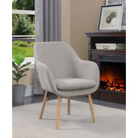 Take a Seat Charlotte Accent Chair in Pewter Gray - Convenience Concepts 310131GY