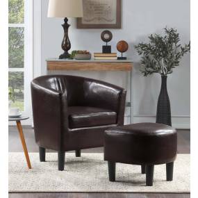 Take a Seat Churchill Accent Chair with Ottoman - Convenience Concepts 310141ES