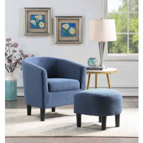 Take a Seat Churchill Accent Chair with Ottoman - Convenience Concepts 310141FBE