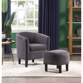 Take a Seat Churchill Accent Chair with Ottoman - Convenience Concepts 310141MFGY