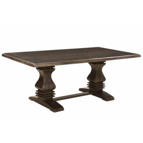 Brea Pedestal Dining Table, 76", Dark Walnut - TF301105BE