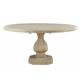 Brea Round Pedestal Dining Table, 48", Whitewash - TF301302BE