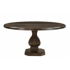 Brea Round Pedestal Dining Table, 60", Dark Walnut - TF301306BE