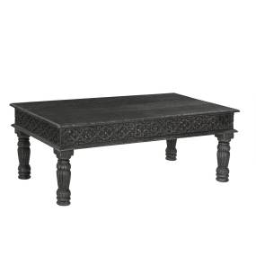 Felix Carved Wood Coffee Table in Antique Black - TF431402FE