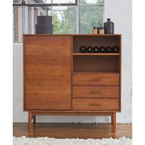Walnut Lavina Cupboard In Poplar Veneer With Solid Wood Legs - Unique Furniture 40673010