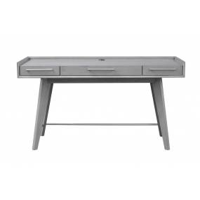 Grey Rainier Desk With 3 Drawers In Manufactured And Solid Wood - Unique Furniture 45273460 
