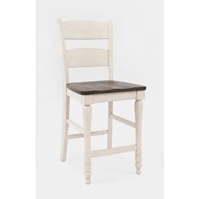 Madison County Reclaimed Pine Ladderback Counter Stool (Set of 2) - Jofran 1706-BS401KD