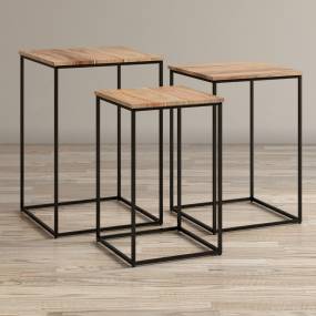 Global Archive 3 Piece Solid Wood Nesting Table Set - Jofran 1730-200