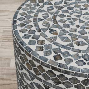 Global Archive Round Terrazzo Capiz Shell Accent Table - Jofran 1730-28GTR