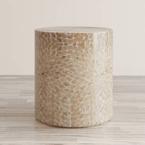 Global Archive Round Terrazzo Capiz Shell Accent Table - Jofran 1730-28SND