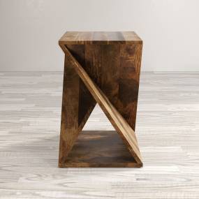 Global Archive Solid Mango Hardwood Modern Angled Jasper Table - Jofran 1730-53