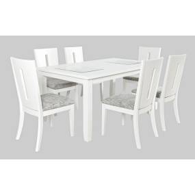 Urban Icon Contemporary 66" Seven-Piece Dining Set with Upholstered Chairs - Jofran 2003-66D-7