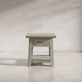 Telluride Rustic Distressed Acacia End Table with Storage - Jofran 2230-13