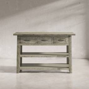 Telluride Rustic Distressed Acacia 50" Sofa Table with Drawers and Two Shelves - Jofran 2230-14