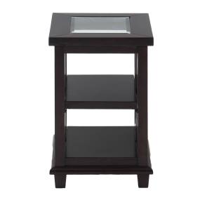 Panama Brown Contemporary Wood and Glass Small End Table - Jofran 966-7