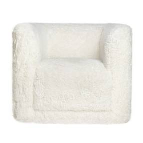 Huggy Luxury Plush Faux Fur Upholstered Swivel Accent Chair - Jofran HUGGY-SW-NATURAL